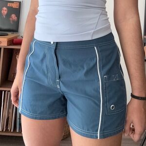 Free Country Women's Shorts Blue White Trim Casual Athletic‎ Medium